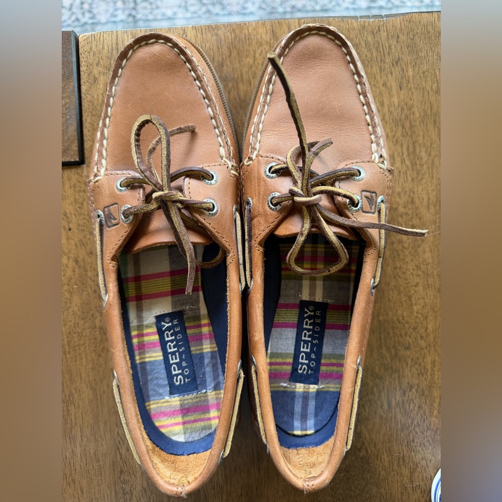 Sperry Top Sider Leather Boat Shoes - Picture 3 of 4